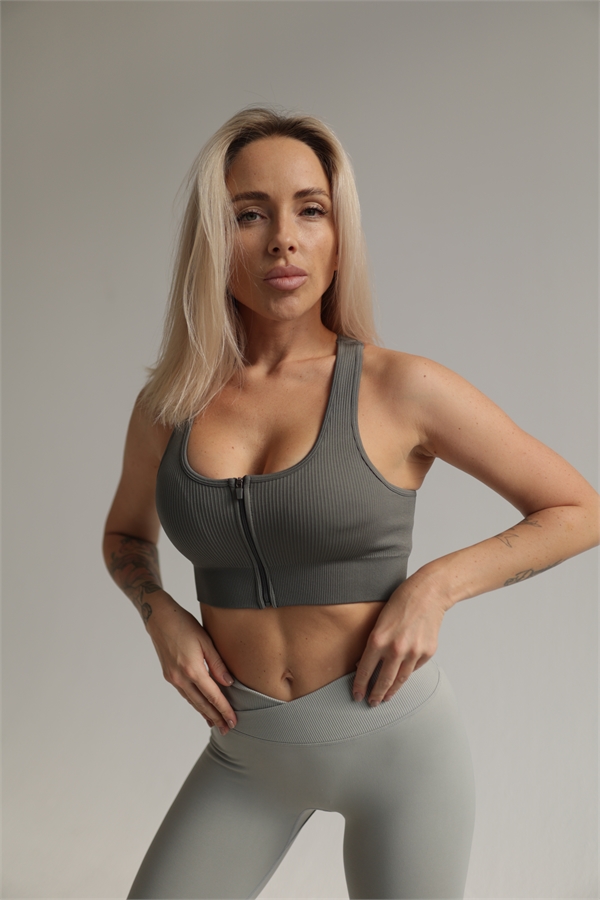 Топ-бра борцовка на молнии в рубчик seriesIII L100050