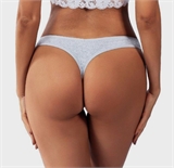 Трусики стринги из хлопка в рубчик A100000