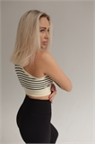 Кроп-топ в полоску (с чашечками) L100176